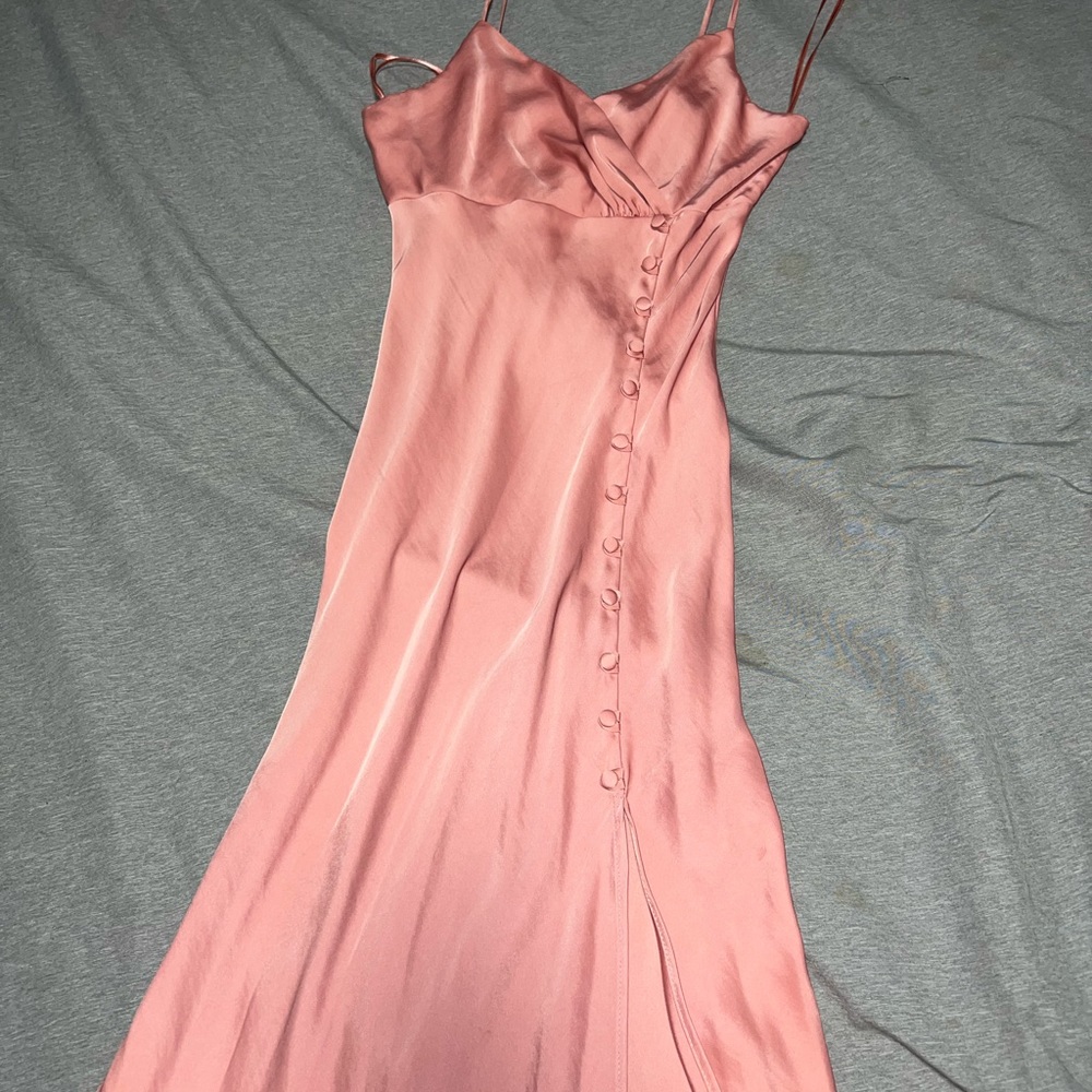 Zara Pink slip on maxi dress, size S, worn once